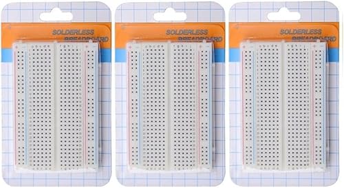 Lötfreies Steckplatinen-Set, große und kleine Größen (halbe Größe) für Elektronikprojekte, Prototyping-Schaltungen, Arduino, Raspberry Pi – wiederverwendbare Kunststoff-Brotplatine für von AXOBOG