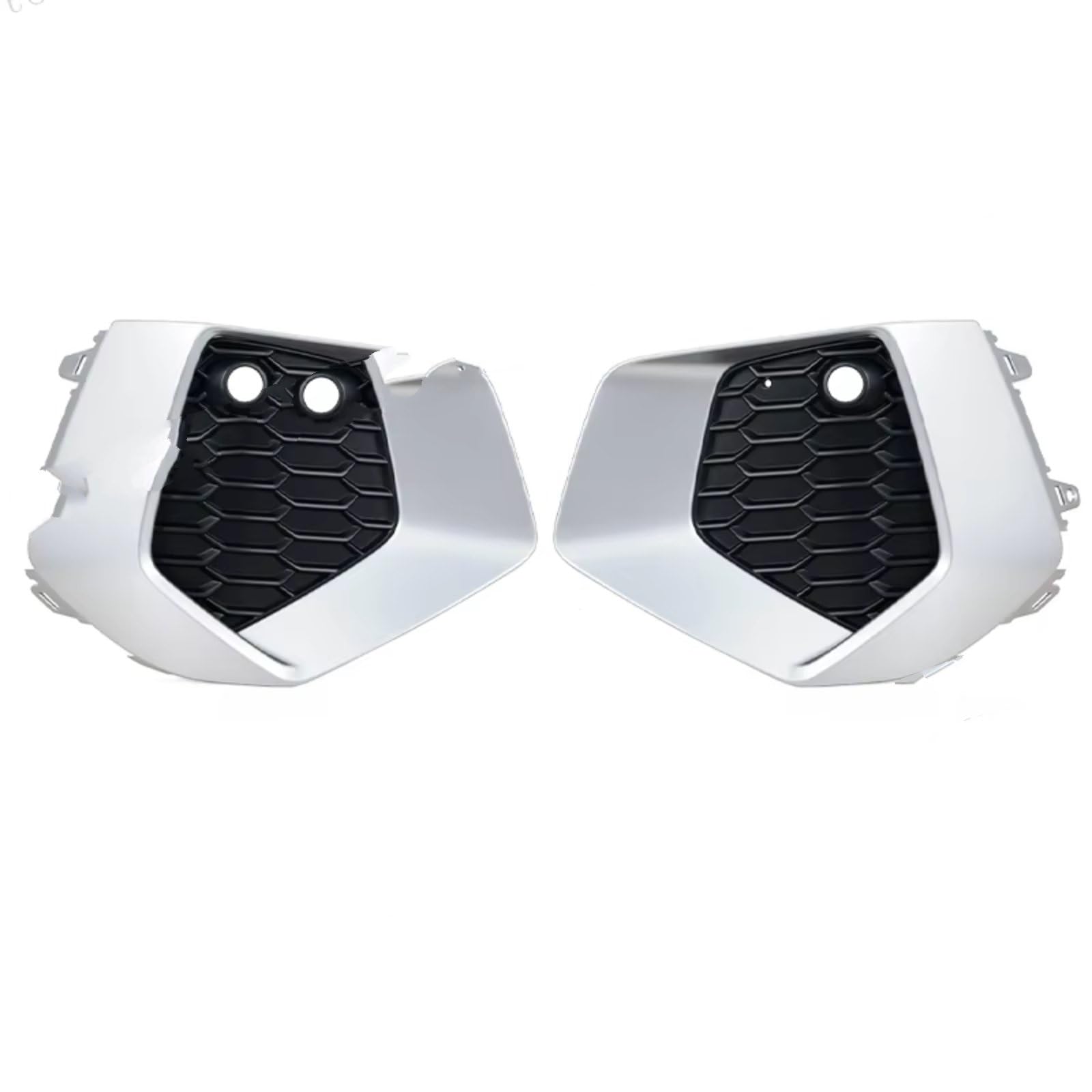 AXTAZS Kompatibel Mit A3 2021–2023, Frontstoßstange, Nebelscheinwerfer, Nebelscheinwerfer, Silberne Zierleiste, Rahmenform, Dekorative Deckelkappe Nebel Lampe Grill(B one Pair) von AXTAZS