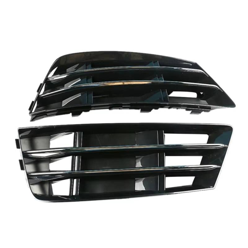 AXTAZS Kompatibel Mit A4 B9 2016 2017 8W0807681R 1 Paar Frontstoßstange Nebelscheinwerfergitter Auto Nebelscheinwerfergitterabdeckung Mit Chromplatte Automontage Nebel Lampe Grill von AXTAZS