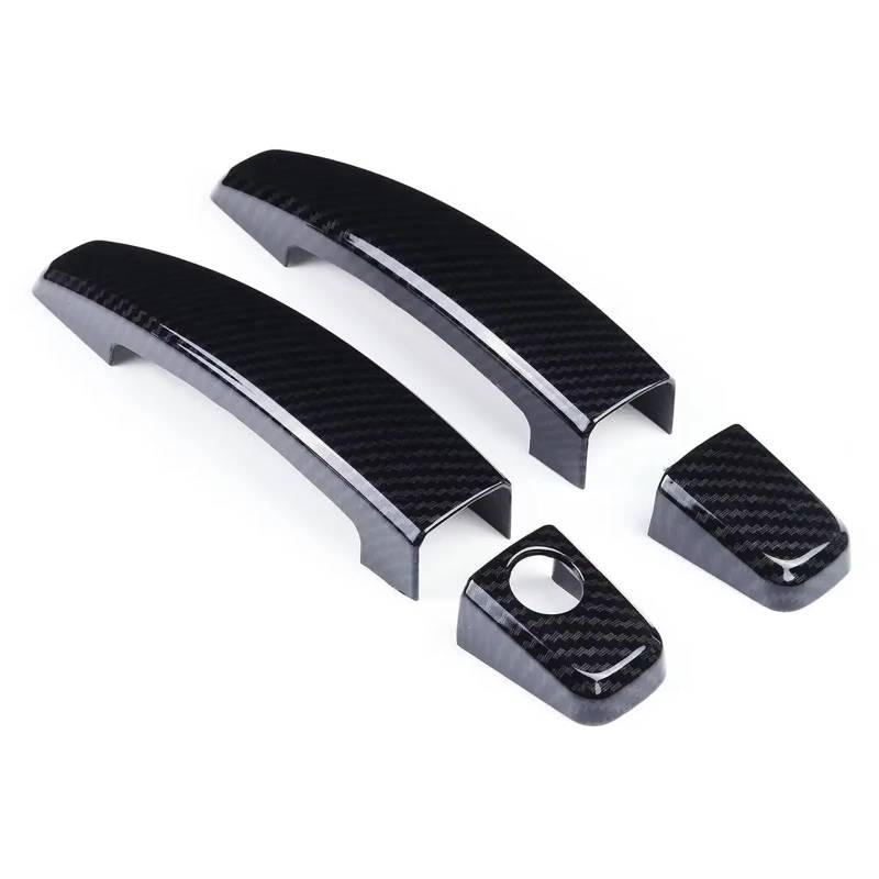 AXTAZS Kompatibel Mit Chevrolet Für Camaro 2010 2011 2012 2013 2014 2015 Auto-Styling Außentürgriffabdeckung Aus Schwarzer Kohlefaser Auto TüRgriff Zierschale von AXTAZS