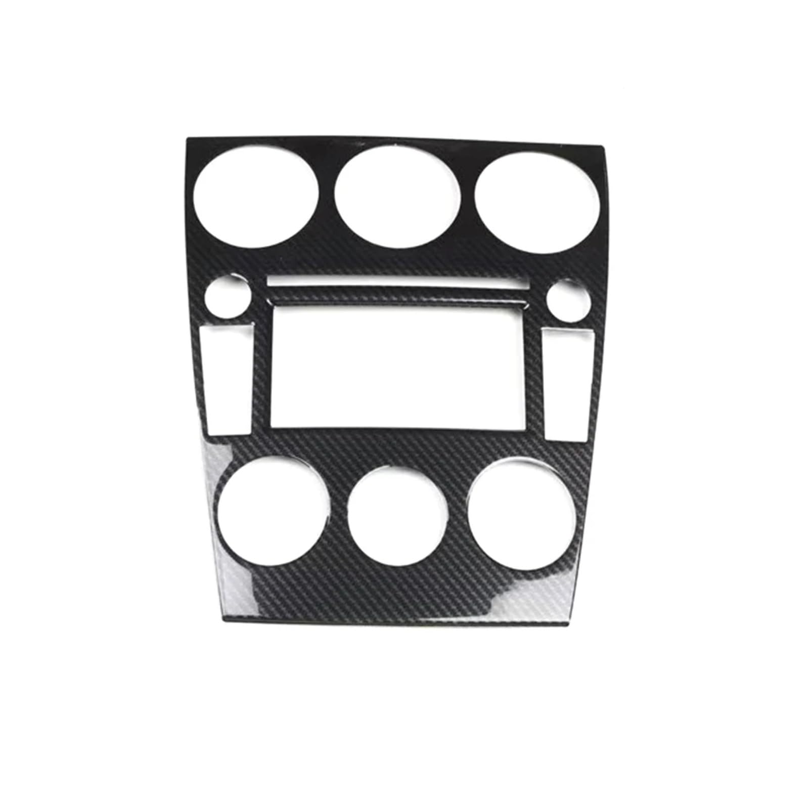 AXTAZS Kompatibel Mit Mazda 6 2006 2007 2008 2009 2010 2011 2012 2013 2014 2015 Auto-Armaturenbrett-Mittelkonsole GPS-Panel-Abdeckungsaufkleber Abdeckung CD-Bedienfelds(Black Carbon,color1) von AXTAZS