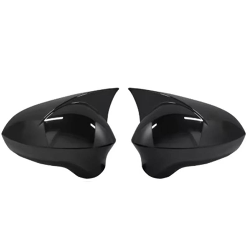 AXTAZS Kompatibel Mit Seat Für Leon MK2 2009 2010 2011 2012 2 Stück ABS-Kunststoff Fledermaus-Spiegelabdeckungen Kappen Rückfahrgehäuseabdeckung Rückspiegelkappe(Bright Black) von AXTAZS