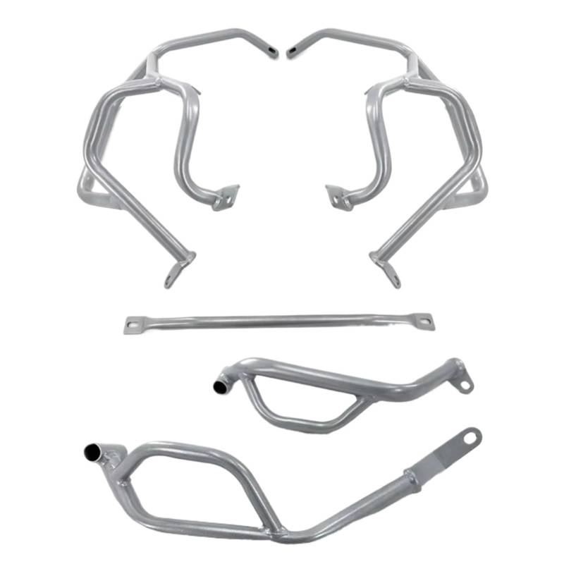AXTAZS Motorschutz Crash Bar Kompatibel Mit Aprilia Für Tuareg 660 2022 2023 Motorradzubehör Highway Crash Bar Rahmenschutz Stoßfänger-Absturzsicherungssatz(Silver,1 Set) von AXTAZS