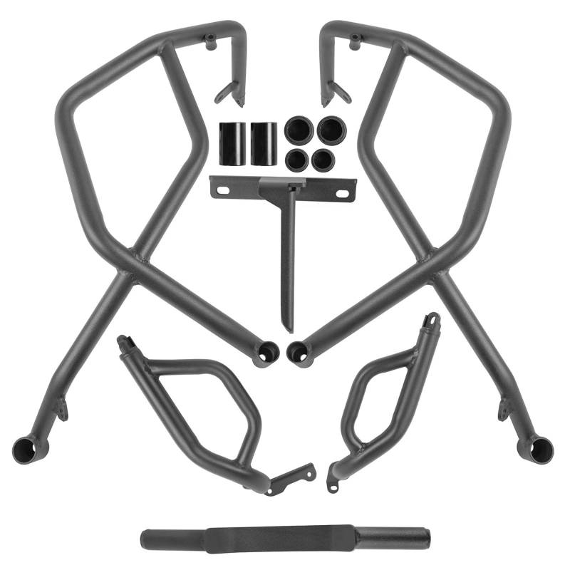 AXTAZS Motorschutz Crash Bar Kompatibel Mit Ducati Für Desert X 2022 2023 2024 Motorrad-Motorschutz Crash-Tank-Stange Stoßstange Oberer Verkleidungsrahmen Schutzzubehör(Black) von AXTAZS