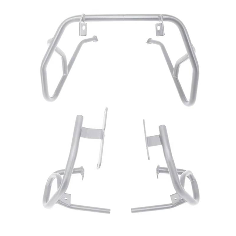 AXTAZS Motorschutz Crash Bar Kompatibel Mit Für G310GS 2017 2018 2019 2020 2021 2022 2023 Motorrad-Sturzbügel Motorschutz Stoßstangenschutz Oberer Unterer Abdeckungsschutz(Silver,1 Set) von AXTAZS