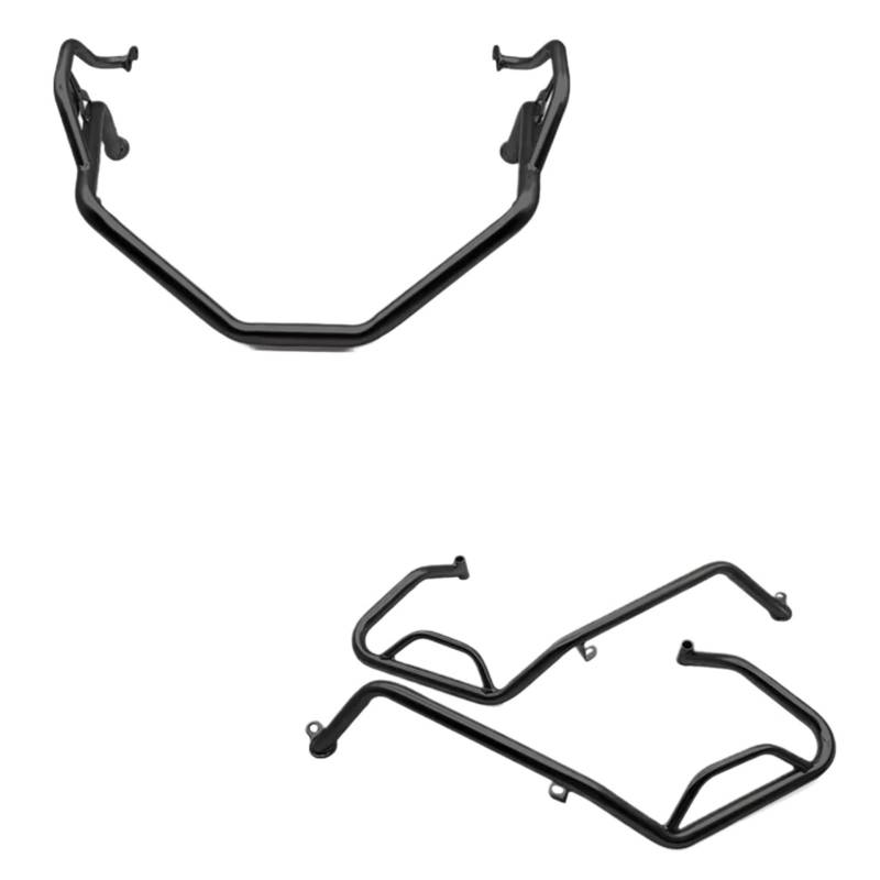 AXTAZS Motorschutz Crash Bar Kompatibel Mit X-ADV750 Für XADV 750 2021 2022 2023 2024 Motorrad-Motor-Crash-Bar-Schutzrahmen-Schieberegler Stoßfänger-Fallschutzzubehör(Black,1 Set) von AXTAZS