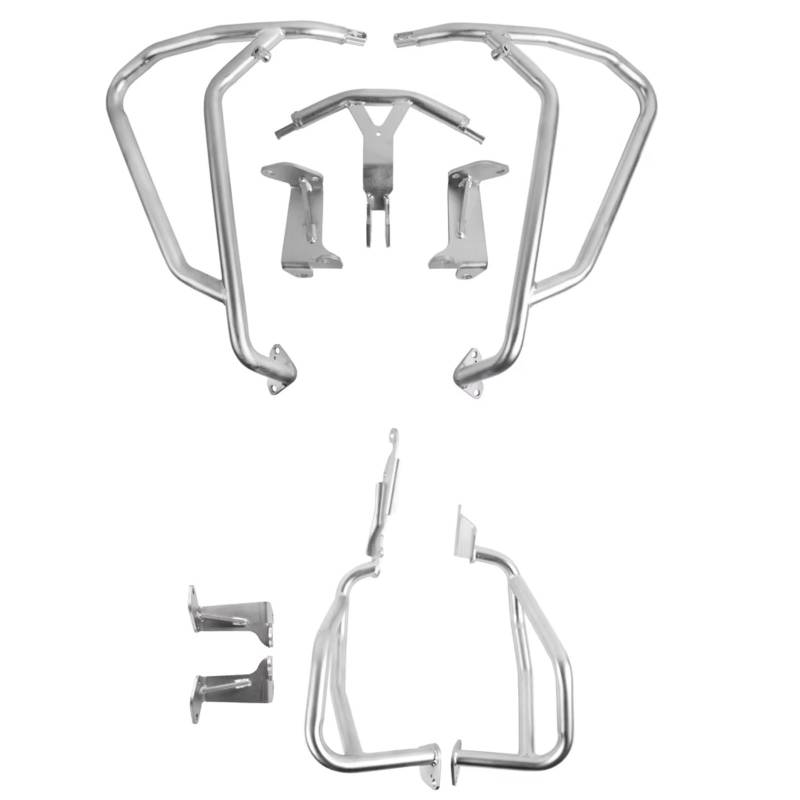 Motorschutz Crash Bar Kompatibel Mit CRF 1100L Für Africa Für Twin Für Adventure Sports 2020 2021 2022 Motorrad-Crash-Bar Obere Untere Autobahn-Motorschutzstoßstange(A Set) von AXTAZS