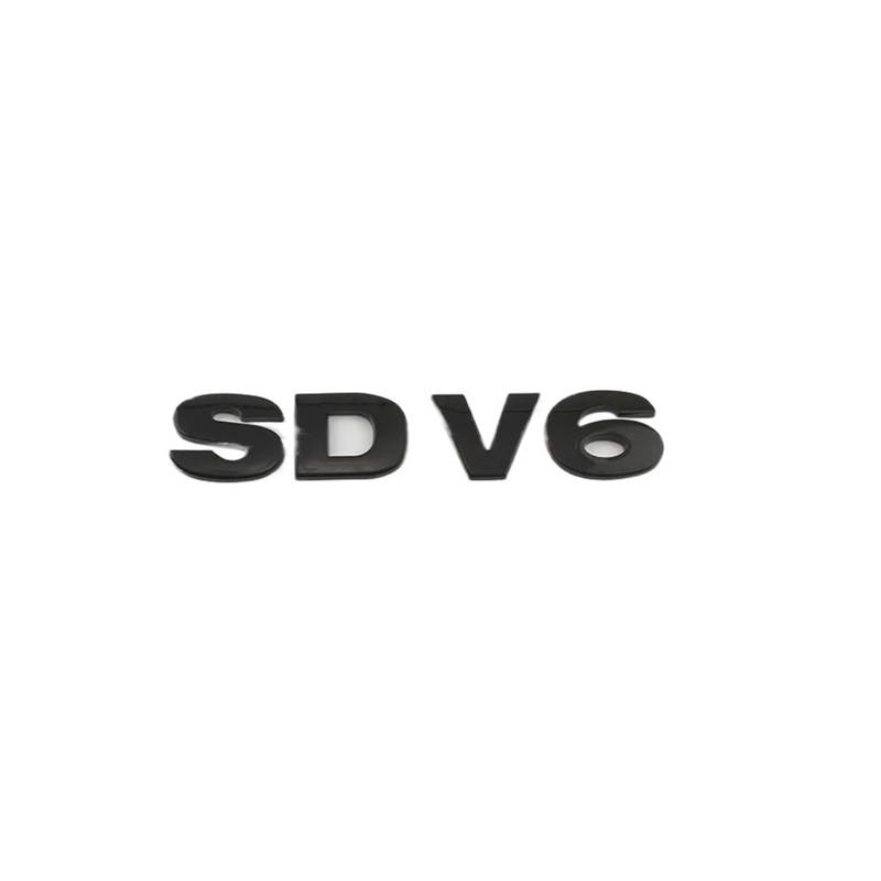 AXTGBHL Auto SDV6 SDV8 Kofferraum-Logo, Emblem, Aufkleber, passend für Land Rover Range Rover Sport Discovery 4 Defender Zubehör (SDV6 glänzend schwarz) von AXTGBHL