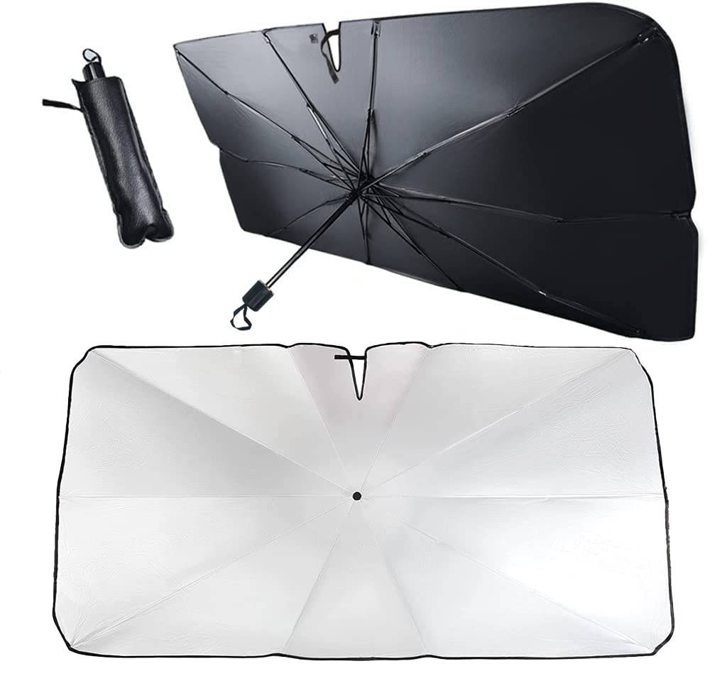 150 x 80 cm groß Sonnenschirm Auto, Auto Sonnenschutz Frontscheibe Faltbar, UV-Schutz Sonnenschirm für die Windschutzscheibe für die meisten Autos 150 x 80 cm groß Sonnenschirm Auto, Auto Sonnenschutz Frontscheibe Faltbar, UV-Schutz Sonnenschirm für die Windschutzscheibe für die meisten Autos von AXXHOTHO