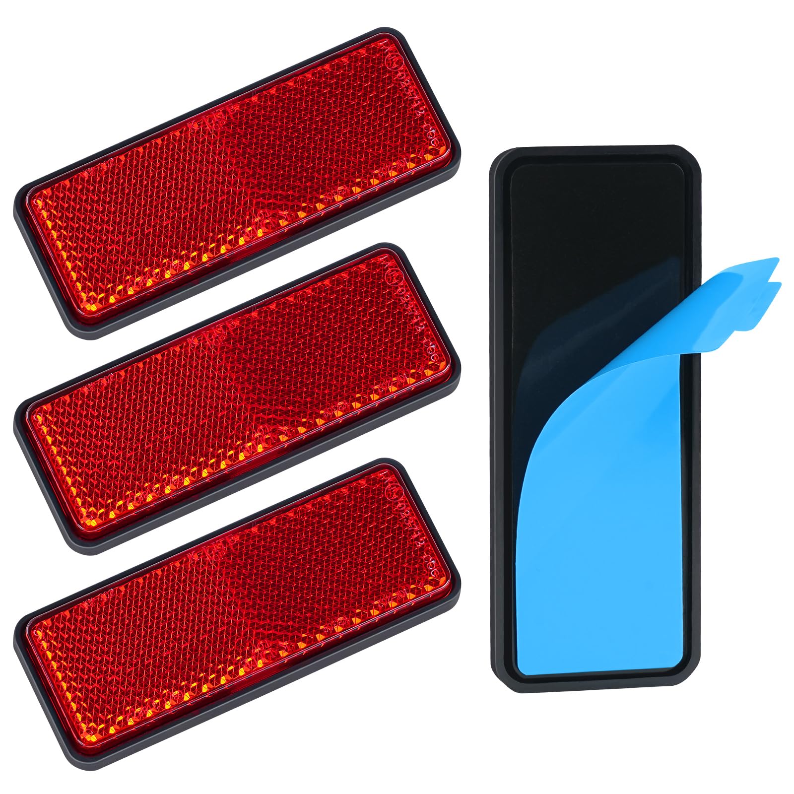 AYBUY Reflektoren Motorrad E4 Hinten Rot, 4 Stück 89X35X10mm Reflektor Motorrad, Rechteckige Reflektoren zum Kleben, Katzenauge Multifunktional Scooter E-geprüft AYBUY Reflektoren Motorrad E4 Hinten Rot, 4 Stück 89X35X10mm Reflektor Motorrad, Rechteckige Reflektoren zum Kleben, Katzenauge Multifunktional Scooter E-geprüft von AYBUY