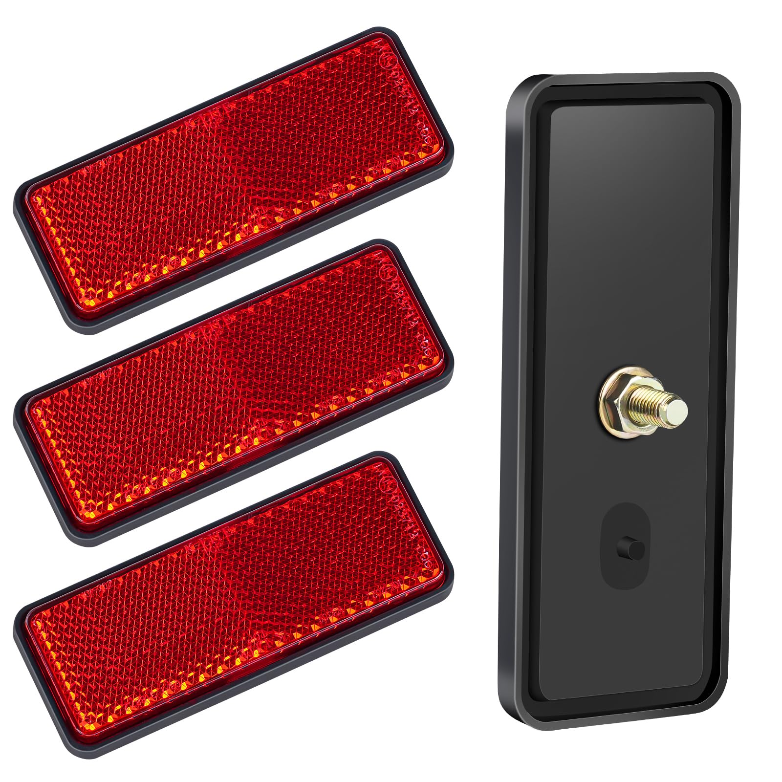 AYBUY Reflektoren Motorrad E4 Hinten Rot, 4 Stück 89X35X10mm Reflektor Motorrad, Rechteckige Schraubentyp Reflektoren, Katzenauge Multifunktional Scooter E-geprüft AYBUY Reflektoren Motorrad E4 Hinten Rot, 4 Stück 89X35X10mm Reflektor Motorrad, Rechteckige Schraubentyp Reflektoren, Katzenauge Multifunktional Scooter E-geprüft von AYBUY