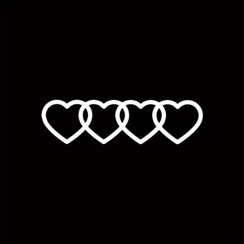 Auto Emblem Logo für Au-di A6 Allroad 2000-2023 2024 2025 C5 C6 C7 C8,Herz-Aufkleber FüR Den Hinteren Kofferraum,Aufkleber Liebe Herz Form Hinten Kofferraum Abzeichen,Emblem Aufkleber,D von AYHYA