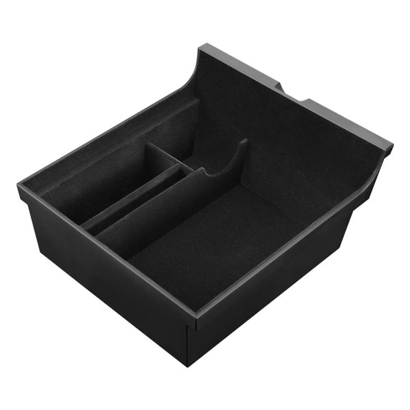 Mittelkonsole Organizer, Ablagefach Mittelkonsole Auto Central Armlehne Aufbewahrungsbox fit Gebrauch für Tesla Modell 3 2021 Zubehör Center Console Flocking Organizer Container Auto Interieur von AYKNINGD