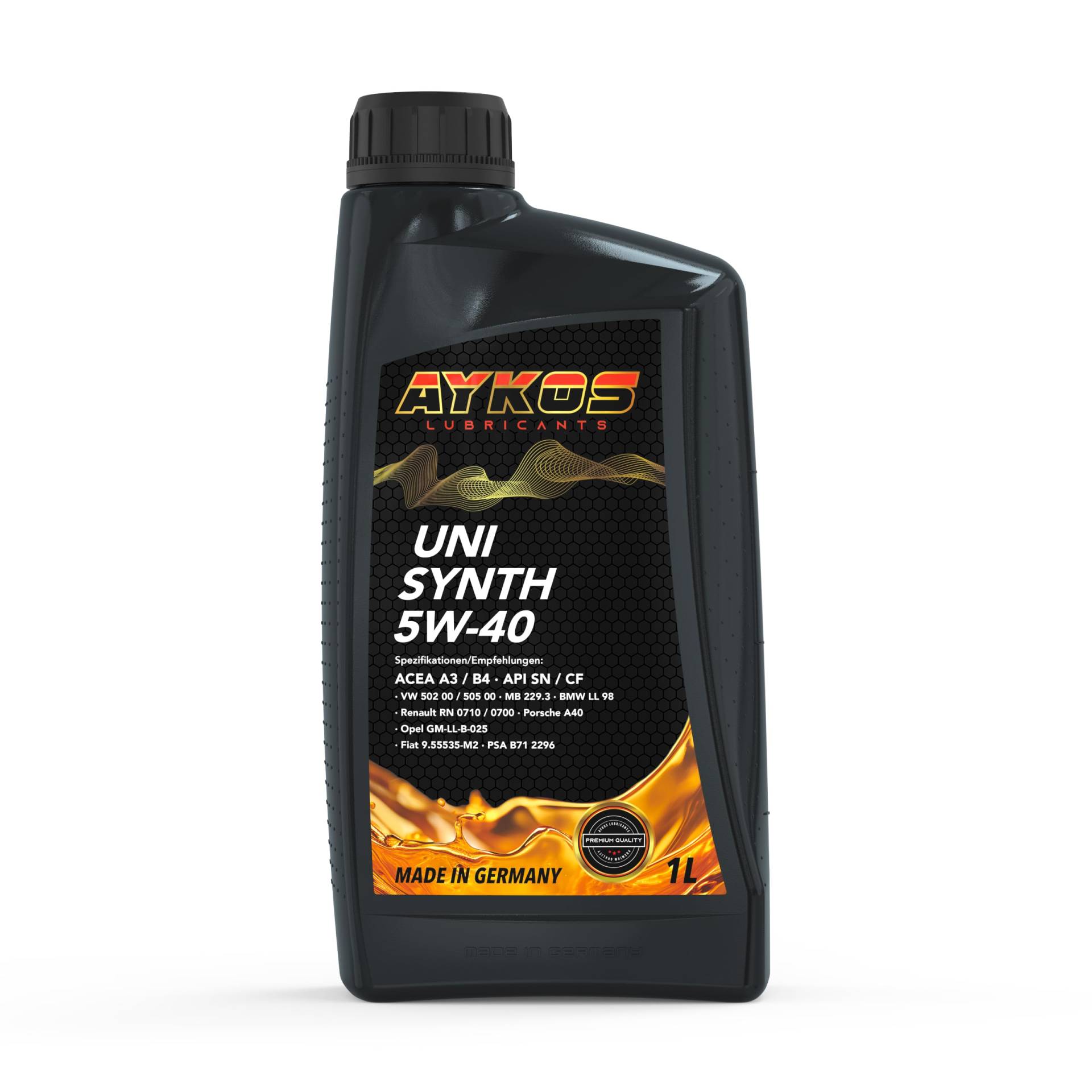 AYKOS UNI SYNTH 5W-40 Motoröl (1L) von AYKOS