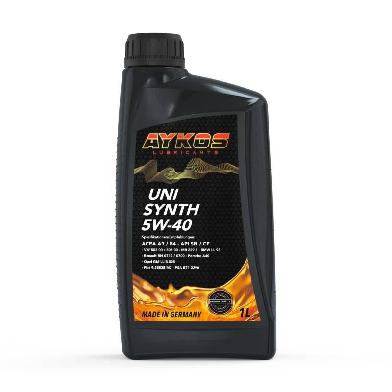 AYKOS UNI SYNTH 5W-40 Motoröl (1L) von AYKOS