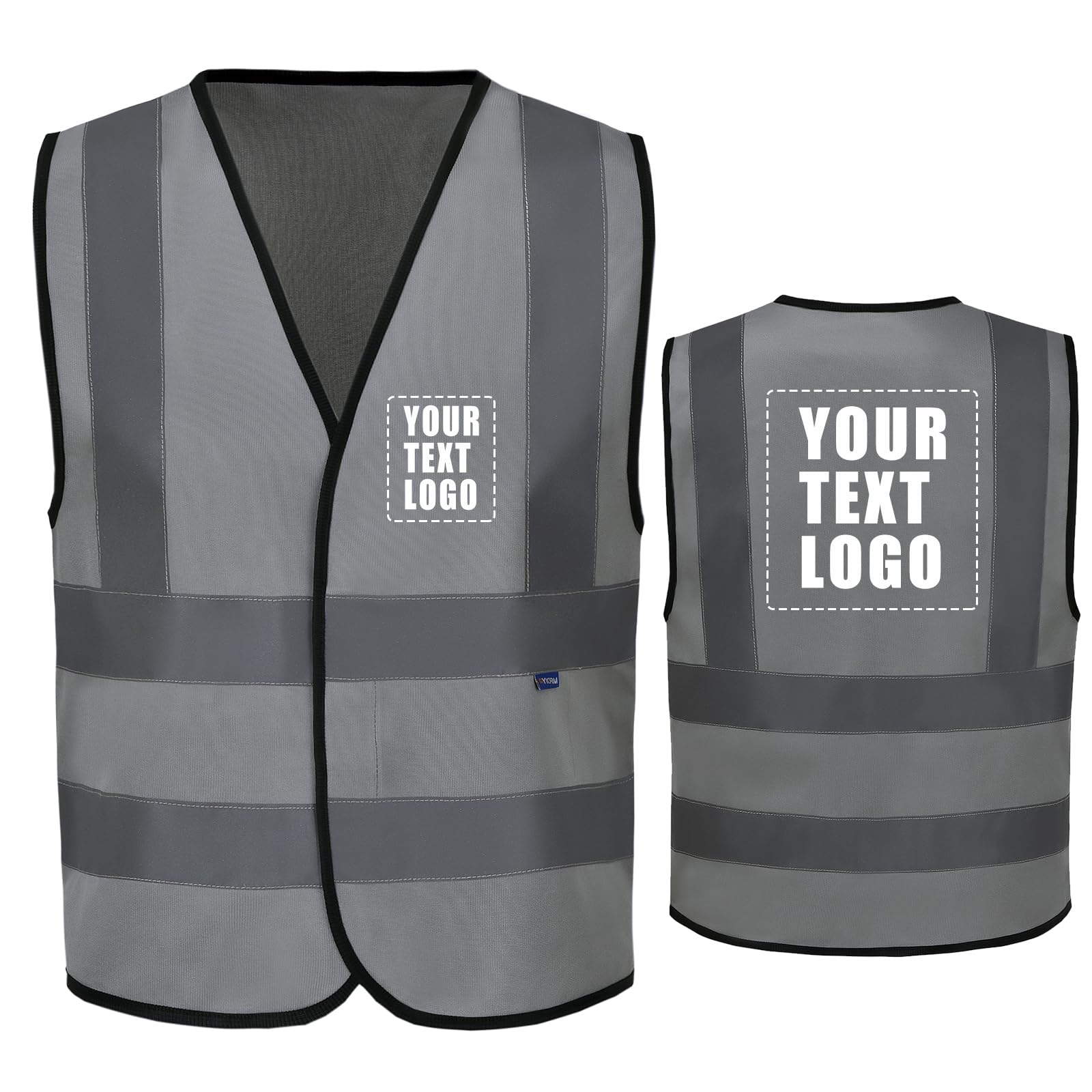 AYKRM Anpassungslogo Hi-Vis-Jacke mit hoher Sichtbarkeit, reflektierender Grauer Sicherheitsweste mit hoher Sichtbarkeit, Hi-Viz-Vis-Executive-Weste in Größe L AYKRM Anpassungslogo Hi-Vis-Jacke mit hoher Sichtbarkeit, reflektierender Grauer Sicherheitsweste mit hoher Sichtbarkeit, Hi-Viz-Vis-Executive-Weste in Größe L von AYKRM