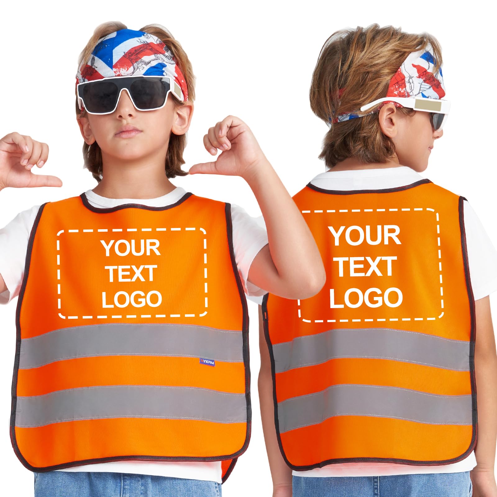 AYKRM Kinder Warnweste Reflektoren 6-9Y Orange - Sichere Universal Größe Für Kids AYKRM Kinder Warnweste Reflektoren 6-9Y Orange - Sichere Universal Größe Für Kids von AYKRM