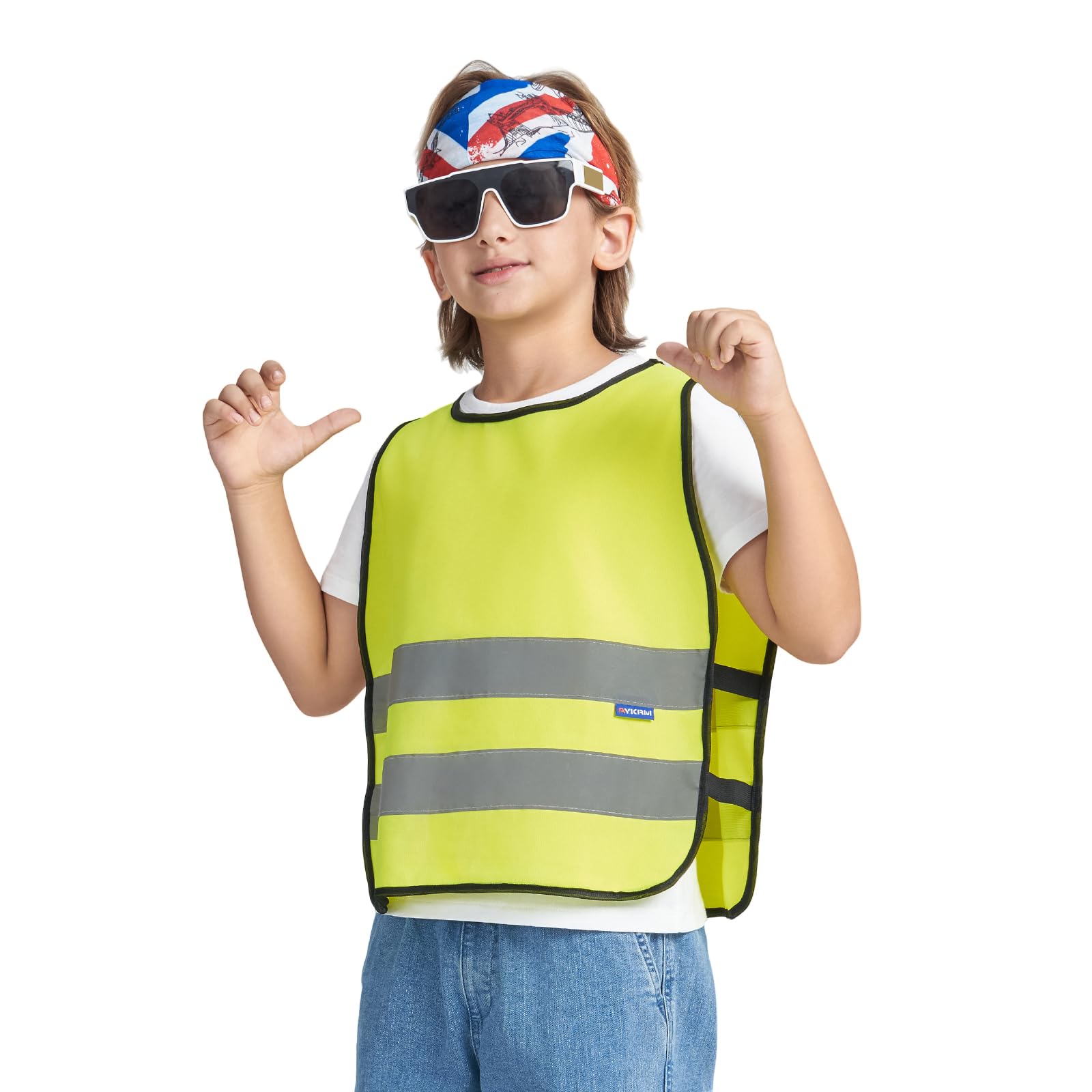 AYKRM Kinder Warnweste in Gelb - Universal Größe für Kinder ab 2-5 Jahre - Reflektorweste, Leuchtweste, Sicherheitsweste für Kinder im Auto AYKRM Kinder Warnweste in Gelb - Universal Größe für Kinder ab 2-5 Jahre - Reflektorweste, Leuchtweste, Sicherheitsweste für Kinder im Auto von AYKRM