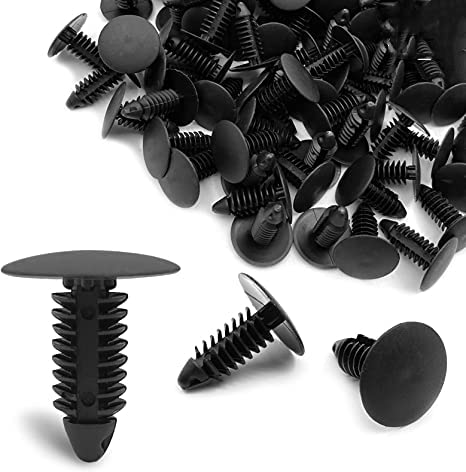 AYNEFY 5pcs Auto Stoßstange Kunststoff Niete Befestigung Retainer Trim Push Pin Clip Tür Panel Clips schwarz, 21 x 17 x 8mm von AYNEFY