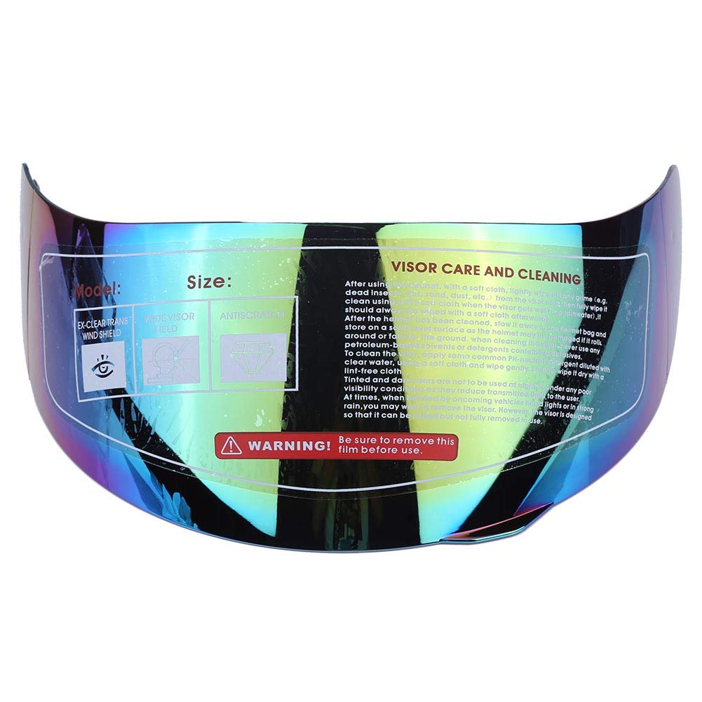 AYNEFY Motorradhelm Glas Helm Visier Scheibe Windschutzscheibe Ersatz Anti-Explosions UV Schutz Schutz Abdeckung Motorradhelm Visier Glas Windschutzscheibe Ersatz für 316 902 AGV K5 K3SV von AYNEFY