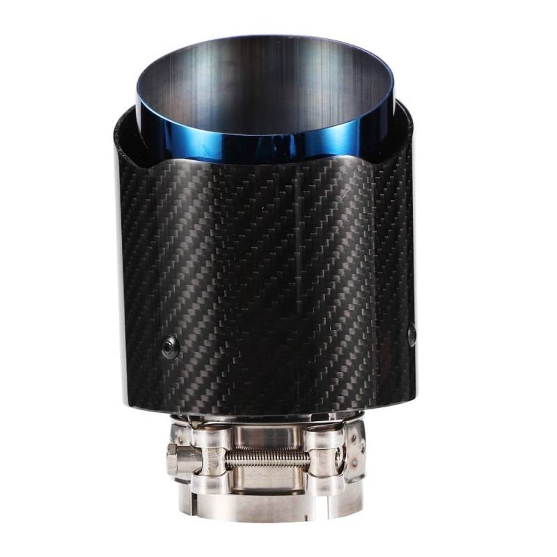 Auto-Heckauspuffrohr, 63¨C101 Mm Universal-Edelstahl-Auspuffspitze, Kohlefaser, Gl?nzend, Gerades Auto-Auspuffrohr, Hintere Spitze, Heckkehle, Endrohr, Schalld?mpfer, Gerades von AYNEFY