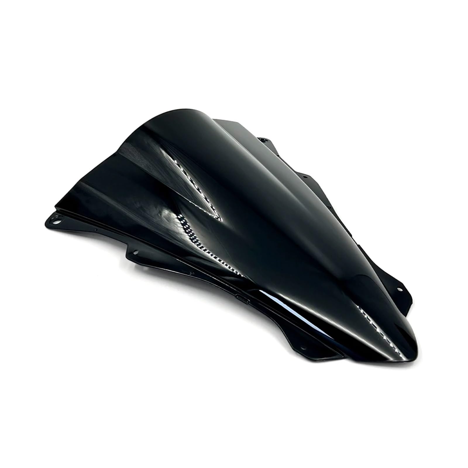 Spoiler Luftabweiser Für Kawasaki Für Ninja ZX4RR ZX-4RR ZX-4R ZX4R 2023 + Windschutzscheibe Windschutz Windabweiser Zubehör Moto Double Bubble Viser Motorrad Windschild (Farbe : A Black) von AYOK
