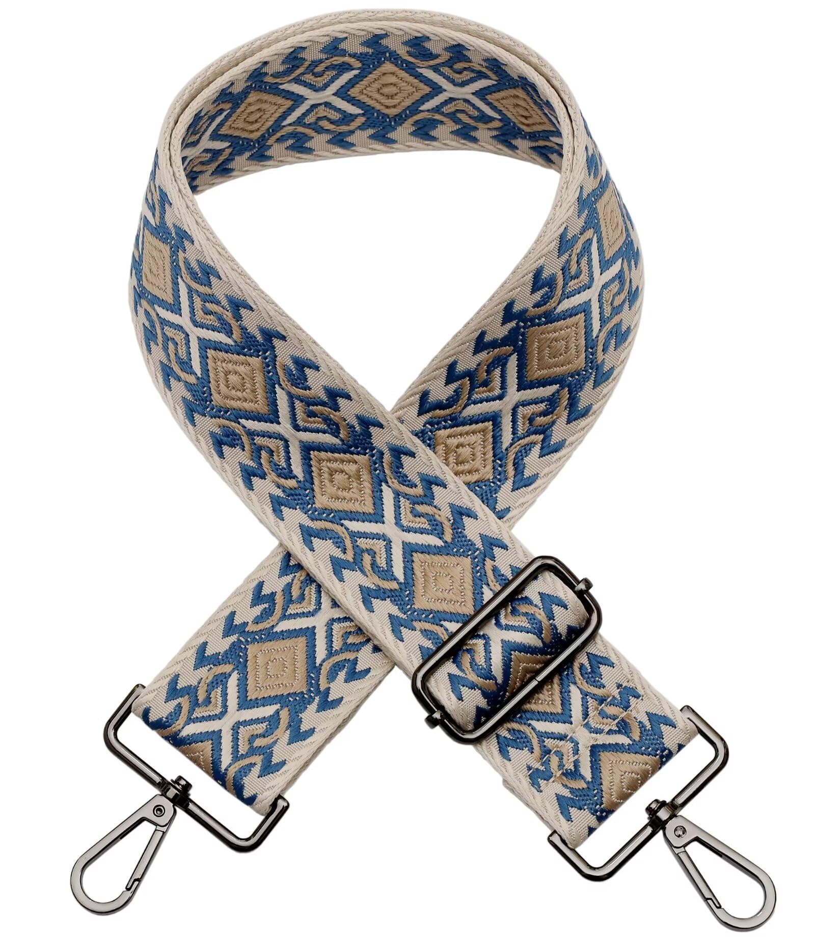 Verstellbar Schulterriemen 5CM Schultergurt Damen & Herren Breit Taschengurt für Handtaschen Riemen B-blau&beige von AYUEBO