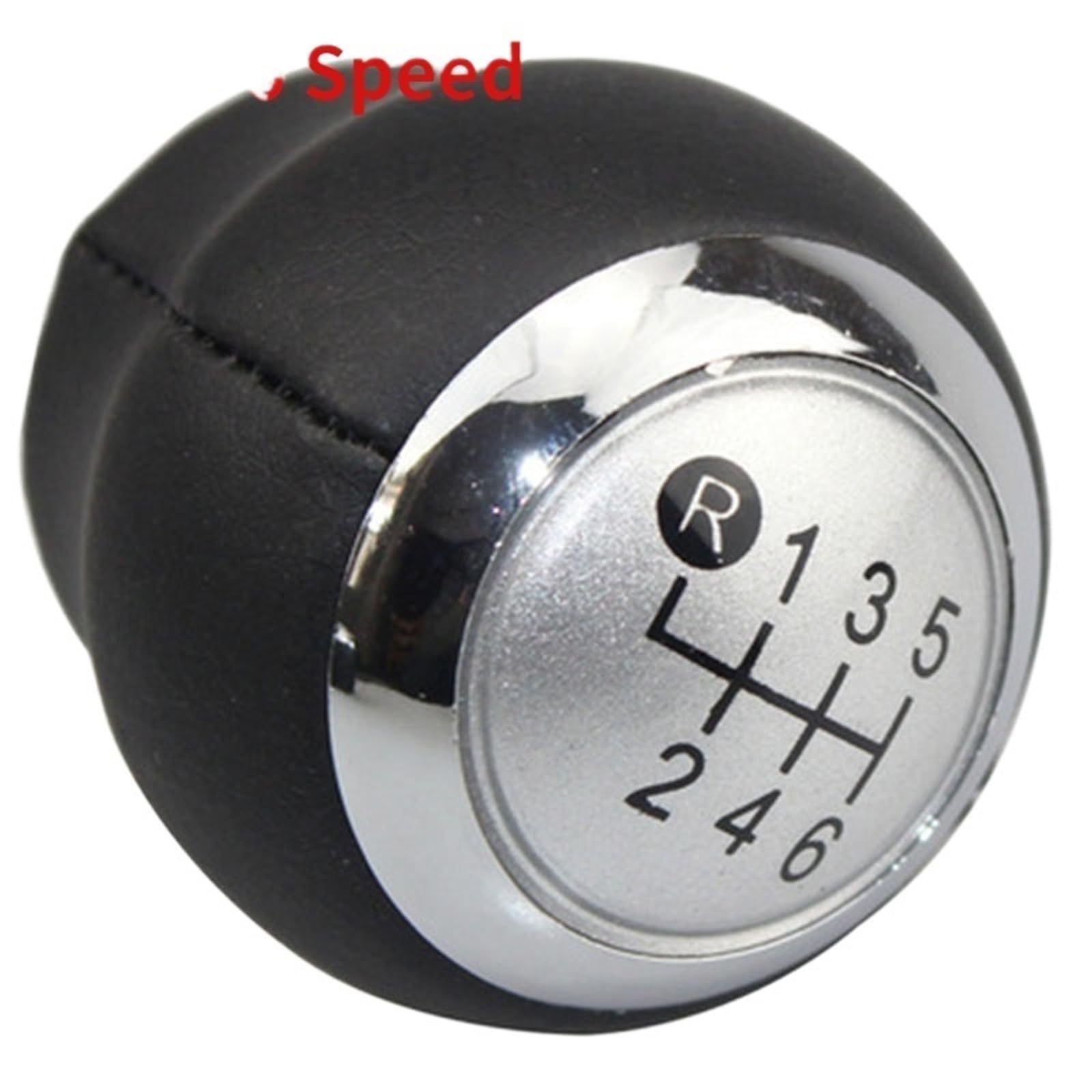 Schaltknauf, SchaltknüPpel 5/6 Gang Auto Schaltknauf Hebel Schalthebel Handball(Silver 6 Speed) von AYXAMO