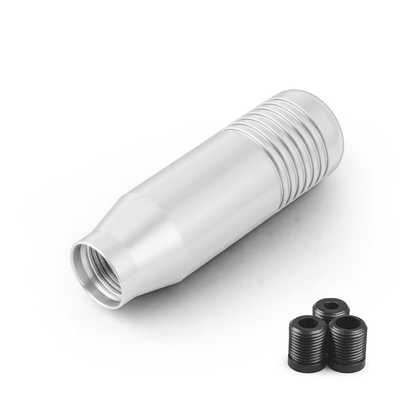 Schaltknauf, SchaltknüPpel 8,5 cm stilvoller Schaltknauf-Stick, Schaltgetriebe, universelles Auto, Aluminium, verlängerter Schaltknauf, Schaltknauf, KEIN Logo(Silver) von AYXAMO