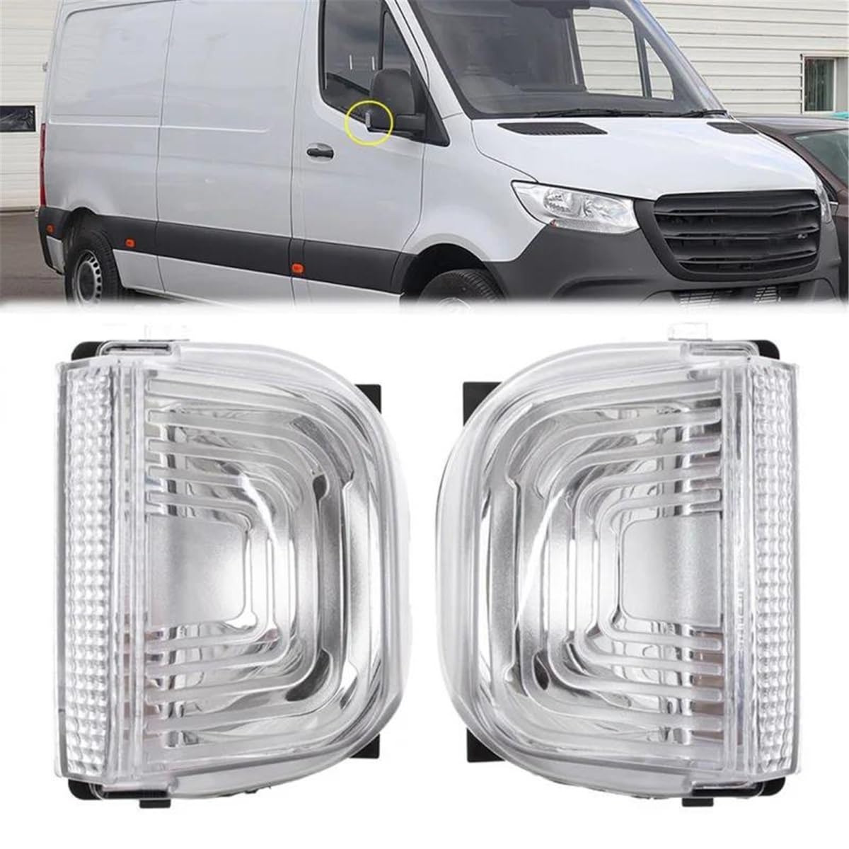 Für Mercedes Für Benz Für Sprinter 2018 2019 2020 2021 2022 2023 2024 Auto Rück Flügel Spiegel Blinker Lampe Auto Rückspiegel Blinker(Links und rechts) von AZHEYC