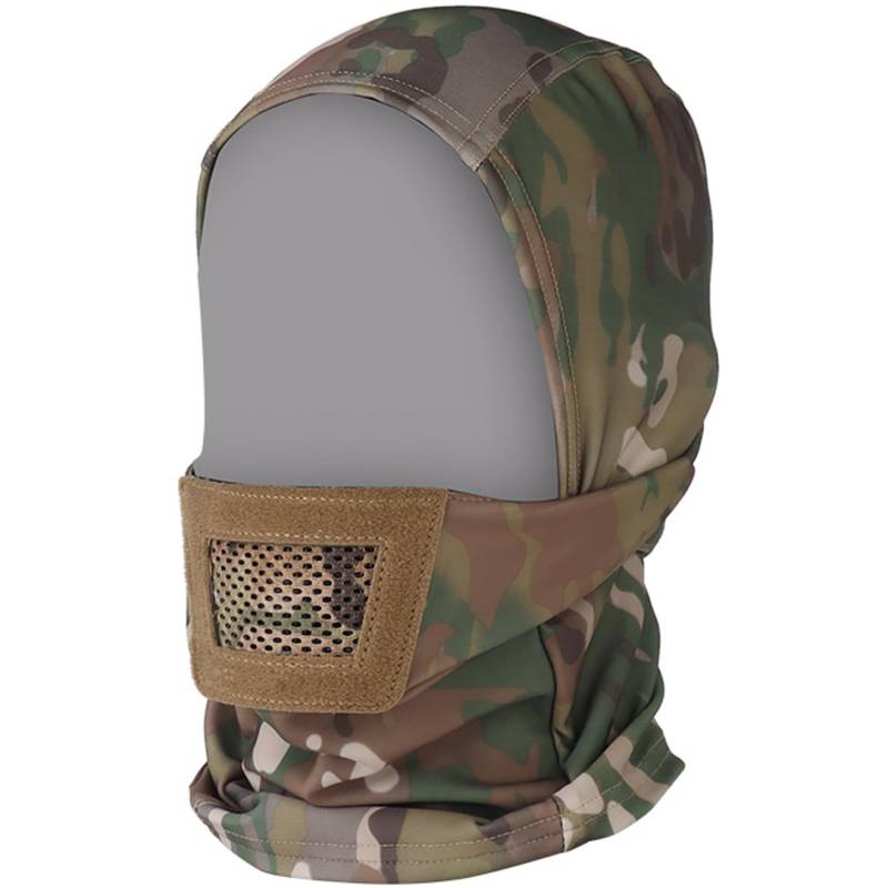 AZIDWERYQ Airsoft-Helmzubehör, Halswärmer, Gesichtsschutz mit atmungsaktivem Mundschutz, taktische Maske mit Airsoft-Helm/Maske von AZIDWERYQ