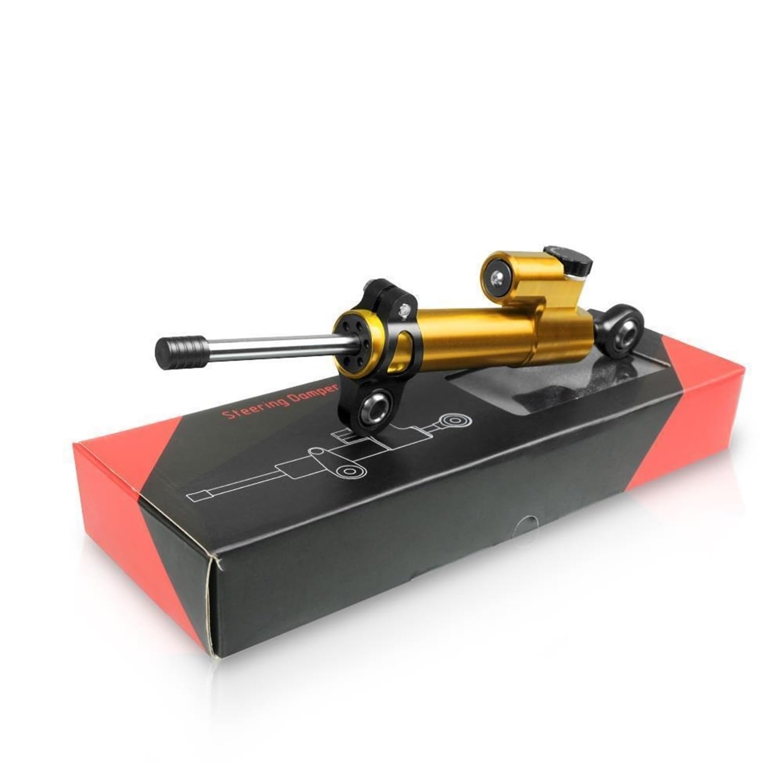 Lenkungsstabilisator für Motorräder Für Dualtron Thunder DT3 Zero 10X Elektroroller Stabilisatordämpfer Einstellbarer Motorrad-Aluminium-Lenkungsdämpfer Universal (Color : A) von AZIKEN