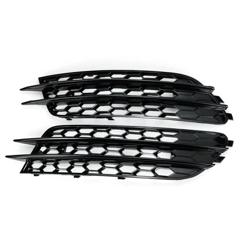 cheinwerfer Waben Grill Für Au&di A6 C7 Limousine 2012 2013 2014 2015 Nebelscheinwerfer Grill Paar Schwarz RS6 Stil ABS Auto Nebelscheinwerfer Kühlergrill Abdeckung Trim von AZIKEN