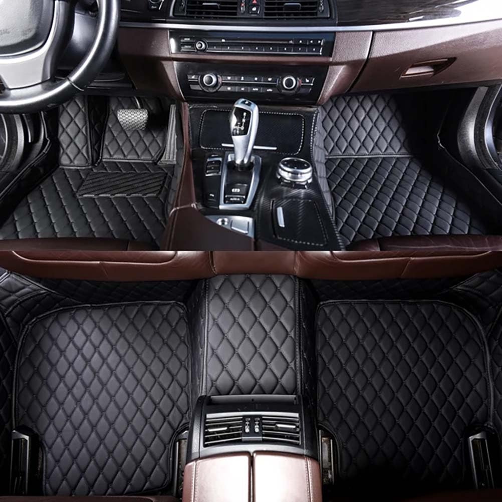 Auto Fußmatten Für Audi Q7 7 Sitze 2020-2023 Leder Matte Teppich Auto Wasserdicht Teppich Set Innen Zubehör,Full Black Auto Fußmatten Für Audi Q7 7 Sitze 2020-2023 Leder Matte Teppich Auto Wasserdicht Teppich Set Innen Zubehör,Full Black von AZIZAT