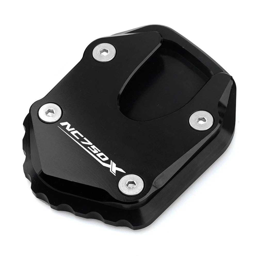 AZOIL Seitenständer Verlängerung Stützplatte Motorrad Fuß Seite Stand Platte Ständer Vergrößerer Unterstützung Erweiterung Pad Für H&ONDA NC750X 2021 2022 2023(Black-B) von AZOIL