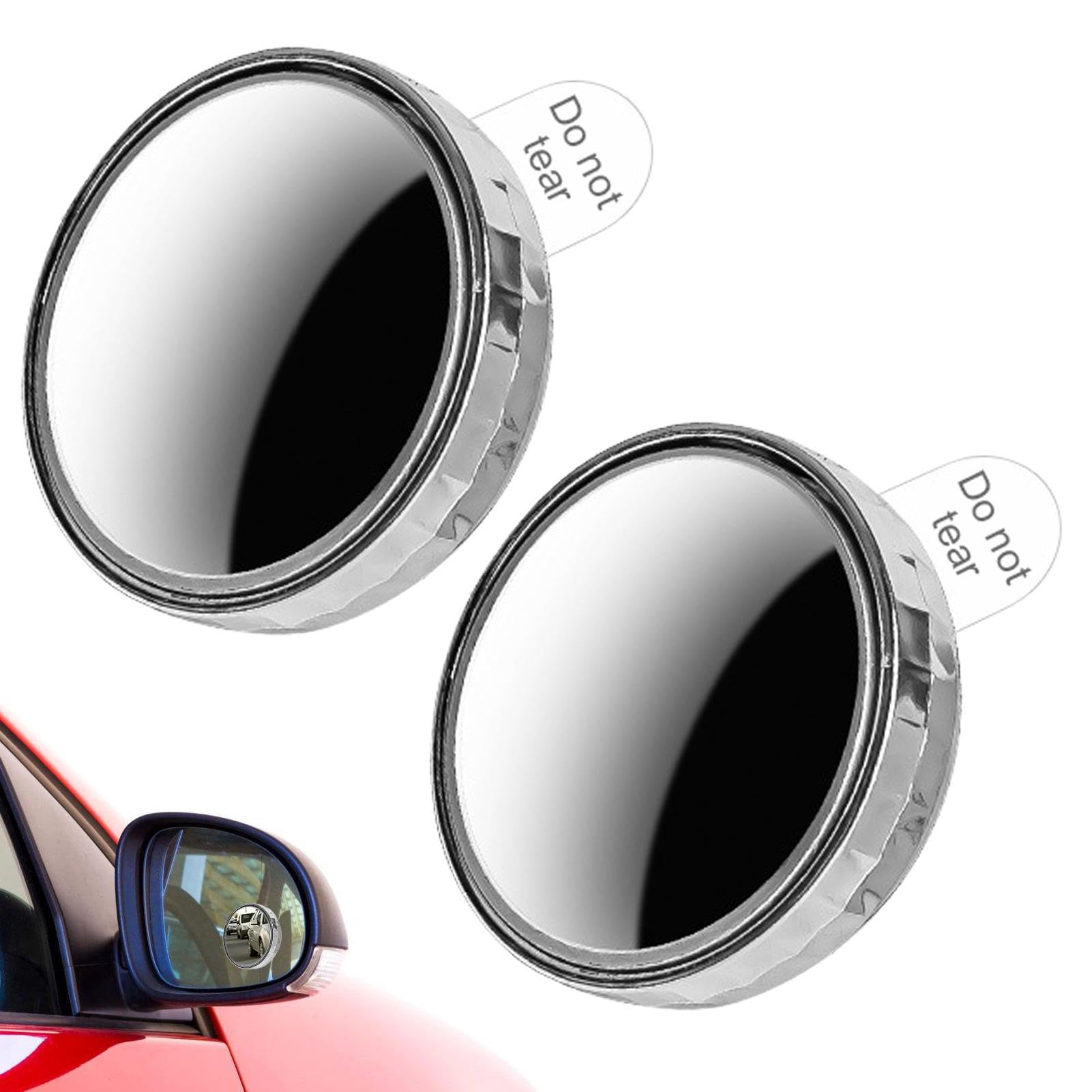 Blinde Seitenspiegel für LKW | 2 Stück runder seitlicher Rückansicht-Konvexspiegel-Saugnapf,360° Weitwinkel-Konvexspiegel mit runder seitlicher Rückansicht, verstellbar für Motorräder Azoob von AZOOB