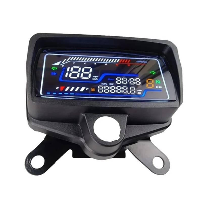 AZSUL Drehzahlmesser Digitales Motorrad Zubehör Drehzahlmesser Armaturenbrett Mit Tachoanzeige Instrumententafel Für 12V Für CG125 Für CG150 von AZSUL