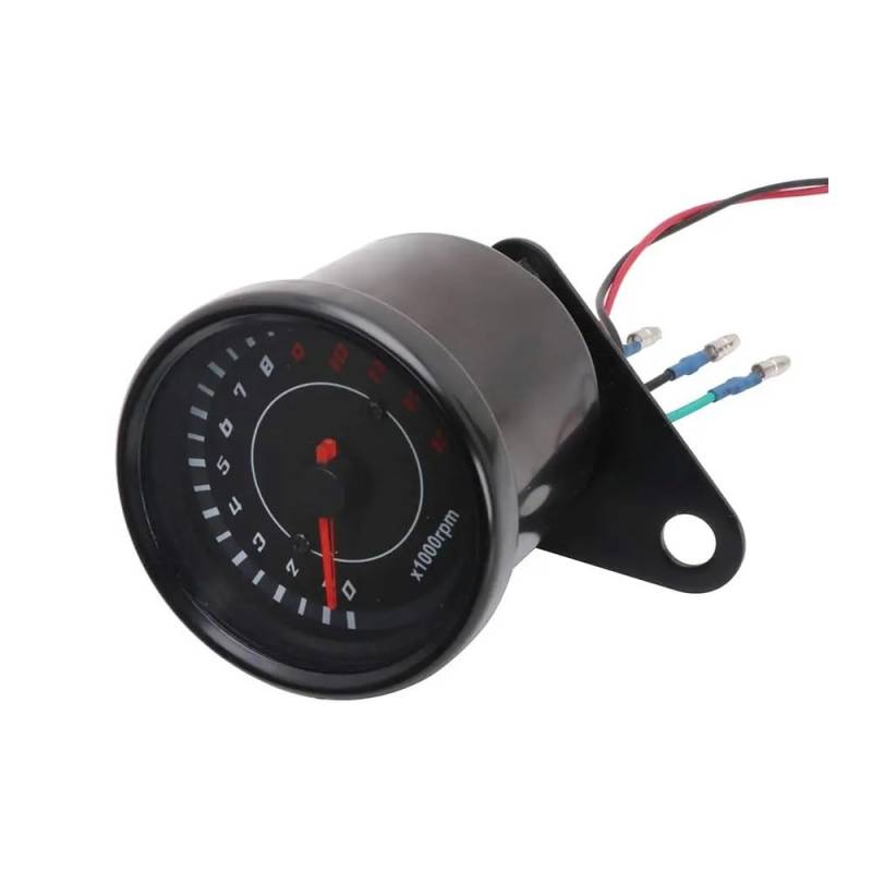 AZSUL Drehzahlmesser Für 12V Für Motorrad Für ATV Motorrad Universal Tachometer Meter Gauge 0-13000 RPM Tacho Instrument von AZSUL