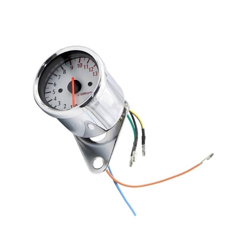 AZSUL Drehzahlmesser Motorrad Universal Instrument Tachometer 0-13000 Tachometer Tach RPM Gauge Kilometerzähler Für 12V Für Motorrad von AZSUL