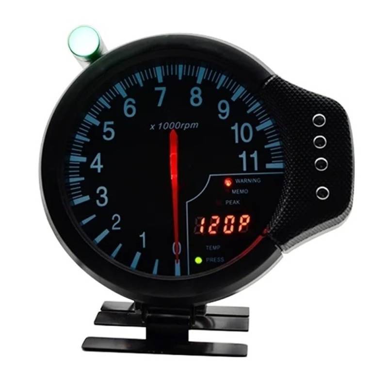 AZSUL Drehzahlmesser Motorrad Zubehör Messgeräte Instrumente Digitaler Kilometerzähler Tachometer Drehzahlmesser Anzeige Für 1-8 Zylinder von AZSUL