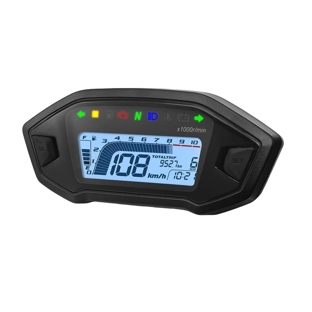 AZSUL Drehzahlmesser Universal Für 1,2,4 Zylinder 10000RPM Motorrad Display -Computer-geschwindigkeitsmesser-grüne Tachometer Mit Digital Sensor Dashboard Gauge AZSUL Drehzahlmesser Universal Für 1,2,4 Zylinder 10000RPM Motorrad Display -Computer-geschwindigkeitsmesser-grüne Tachometer Mit Digital Sensor Dashboard Gauge von AZSUL