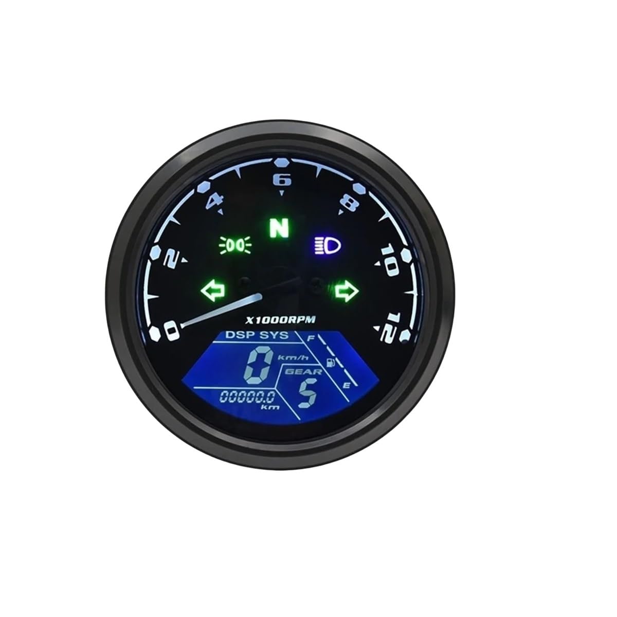 AZSUL Drehzahlmesser Universal Motorrad 12000RMP -Computer-geschwindigkeitsmesser-grüne Tachometer 1-4 Zylinder Motorrad Gauge Motorrad Digital Dash AZSUL Drehzahlmesser Universal Motorrad 12000RMP -Computer-geschwindigkeitsmesser-grüne Tachometer 1-4 Zylinder Motorrad Gauge Motorrad Digital Dash von AZSUL