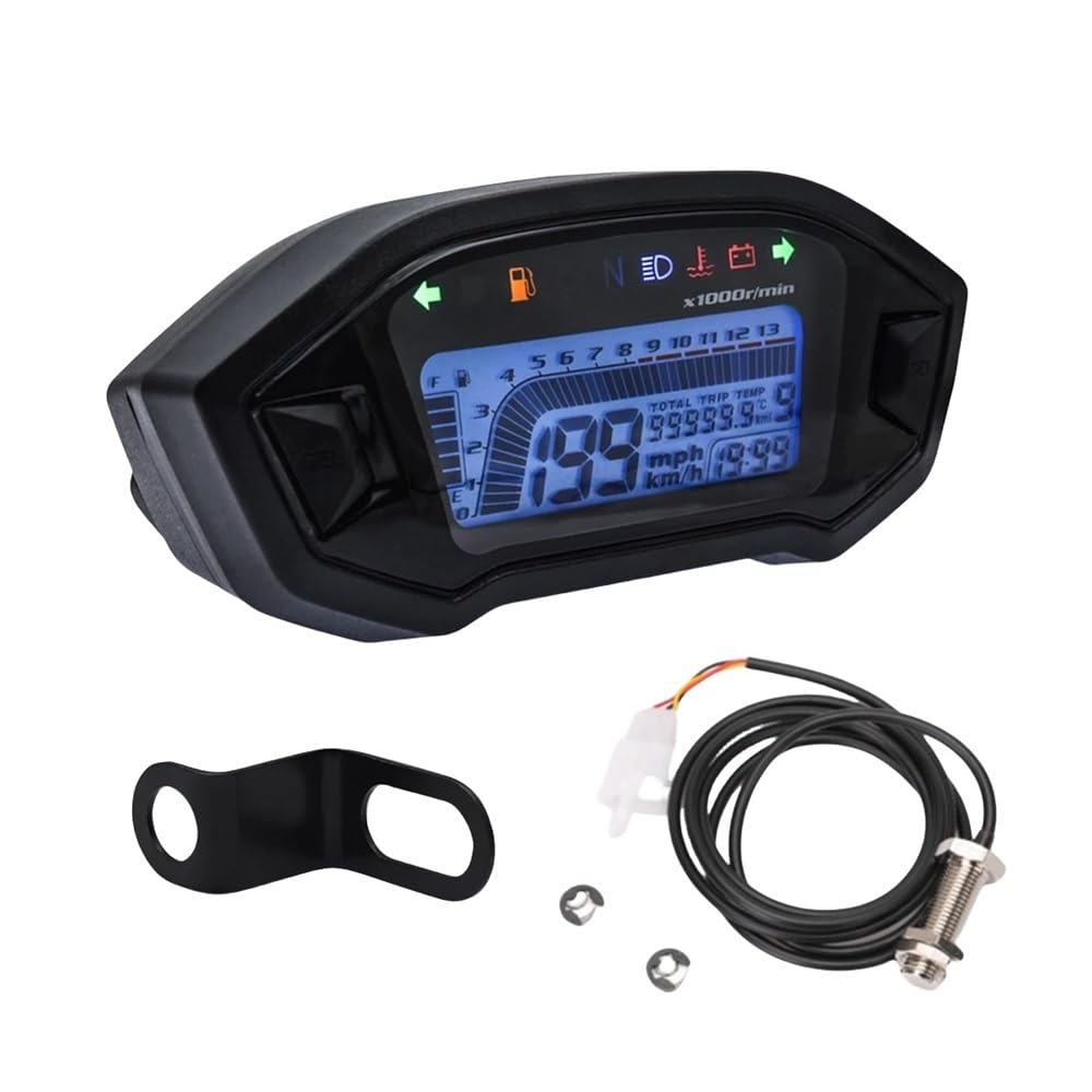 AZSUL Drehzahlmesser Universal Motorrad Digital 13000rpm Tacho Hintergrundbeleuchtung Motor Für 2-4 Zylinder Kilometerzähler 7 Farben Einstellen AZSUL Drehzahlmesser Universal Motorrad Digital 13000rpm Tacho Hintergrundbeleuchtung Motor Für 2-4 Zylinder Kilometerzähler 7 Farben Einstellen von AZSUL