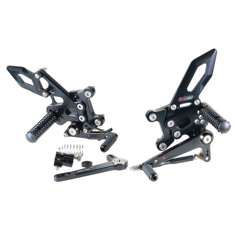 Pedal Pad Fußstütze Motorrad CNC Einstellbare Hinten Set Fußrastenanlage Fußstütze Fußstütze Für RSV4 Für Tuono V4 2021-2022-2023-2024 von AZSUL