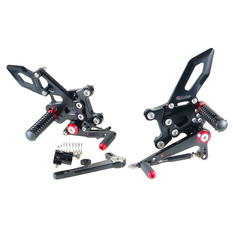 Pedal Pad Fußstütze Motorrad CNC Einstellbare Hinten Set Fußrastenanlage Fußstütze Fußstütze Für RSV4 Für Tuono V4 2021-2022-2023-2024 von AZSUL