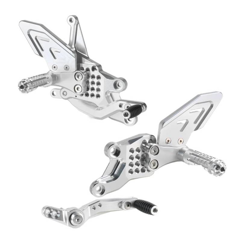 Pedal Pad Fußstütze Motorrad CNC Einstellbare Hinten Set Rearsets Fußrastenanlage Fußstütze Fußstütze Für R7 2021-2022-2023-2024 von AZSUL
