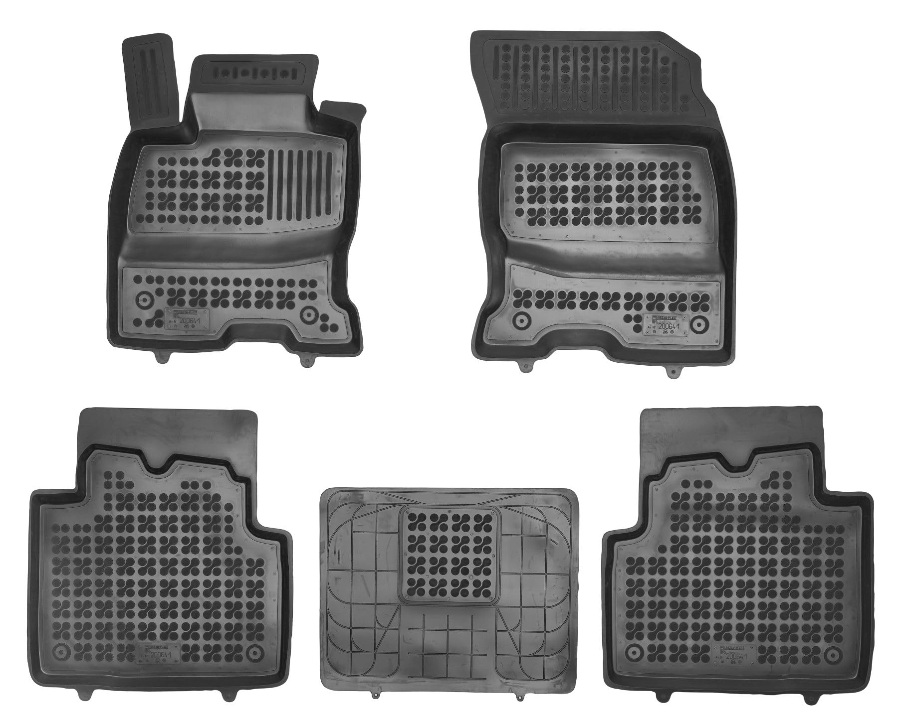 AZUGA Hohe Gummi Fußmatten mit Rand passend für Ford Kuga III Plug-In-Hybrid ab 2020 (nur PHEV) AZ10300416 von AZUGA