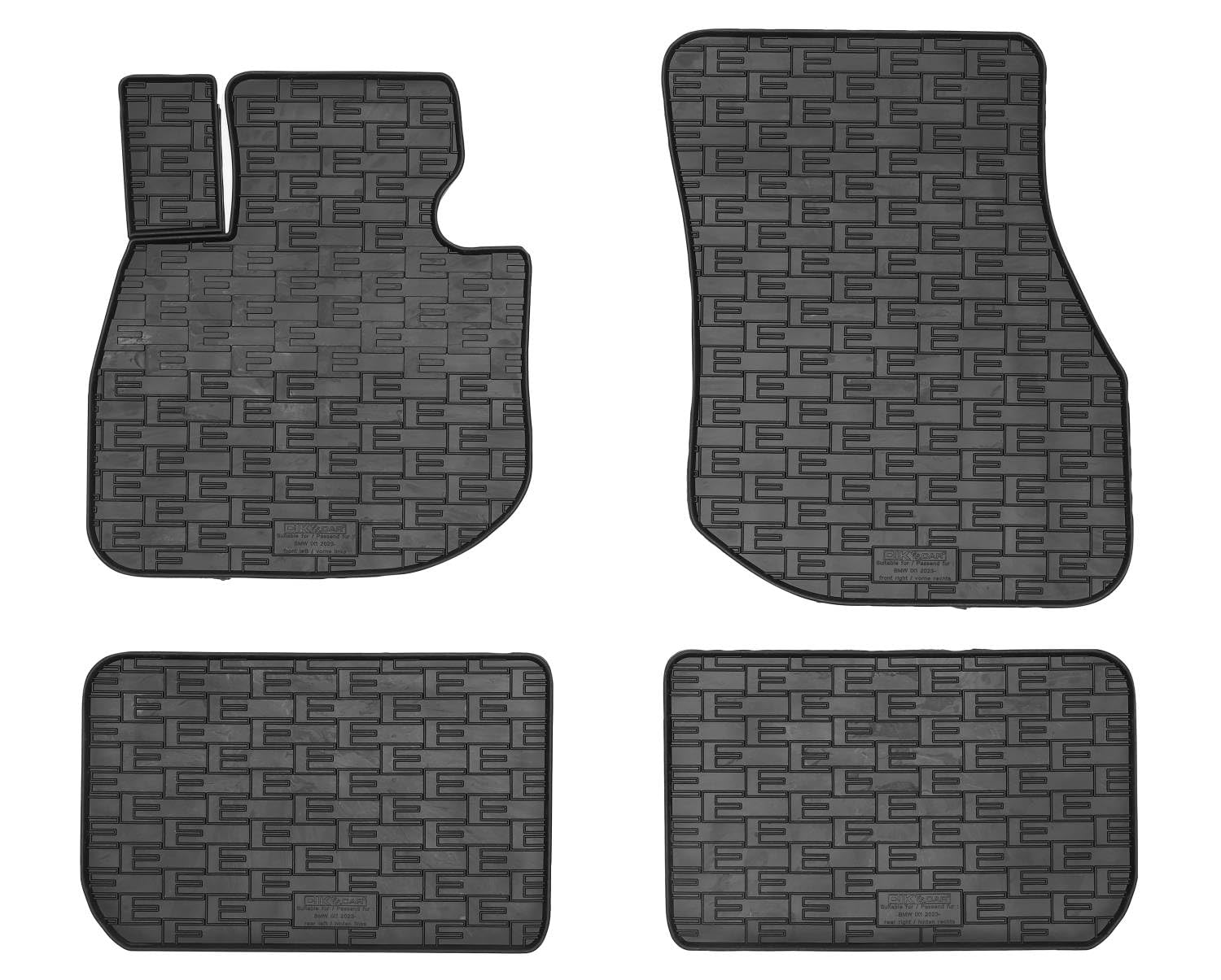 Gummi Fußmatten passend für BMW iX1 ab 2022/iX2 ab 2024 AZUGA AZ10090359 Gummimatten Automatten von AZUGA