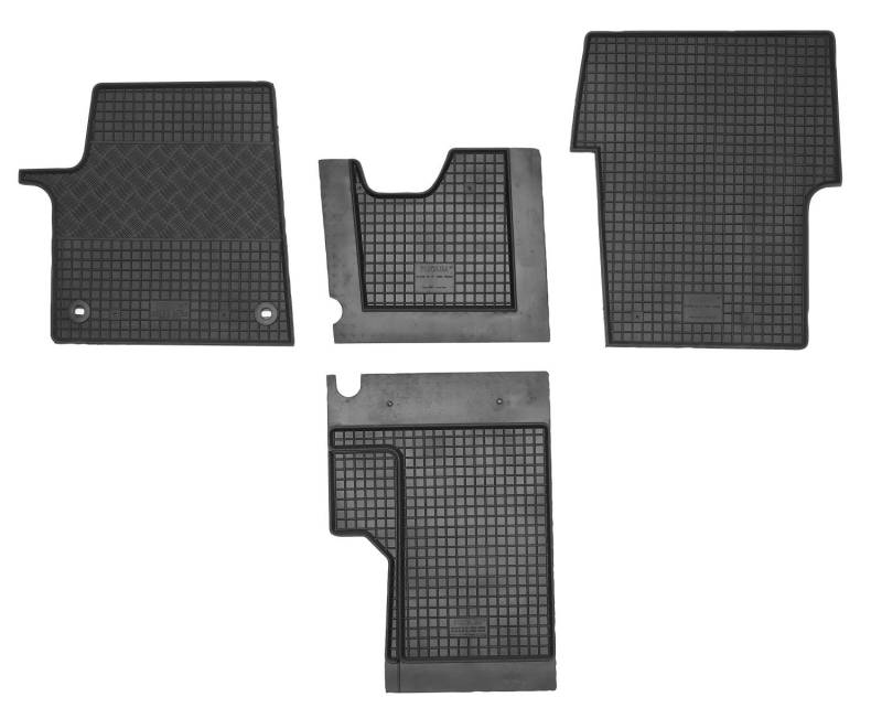 Gummi Fußmatten passend für Citroen Spacetourer/Peugeot Traveller/Toyota ProAce Verso ab 9/2016/Opel Zafira Life ab 2019 (ovale Befestigung) AZUGA AZ10091671 von AZUGA