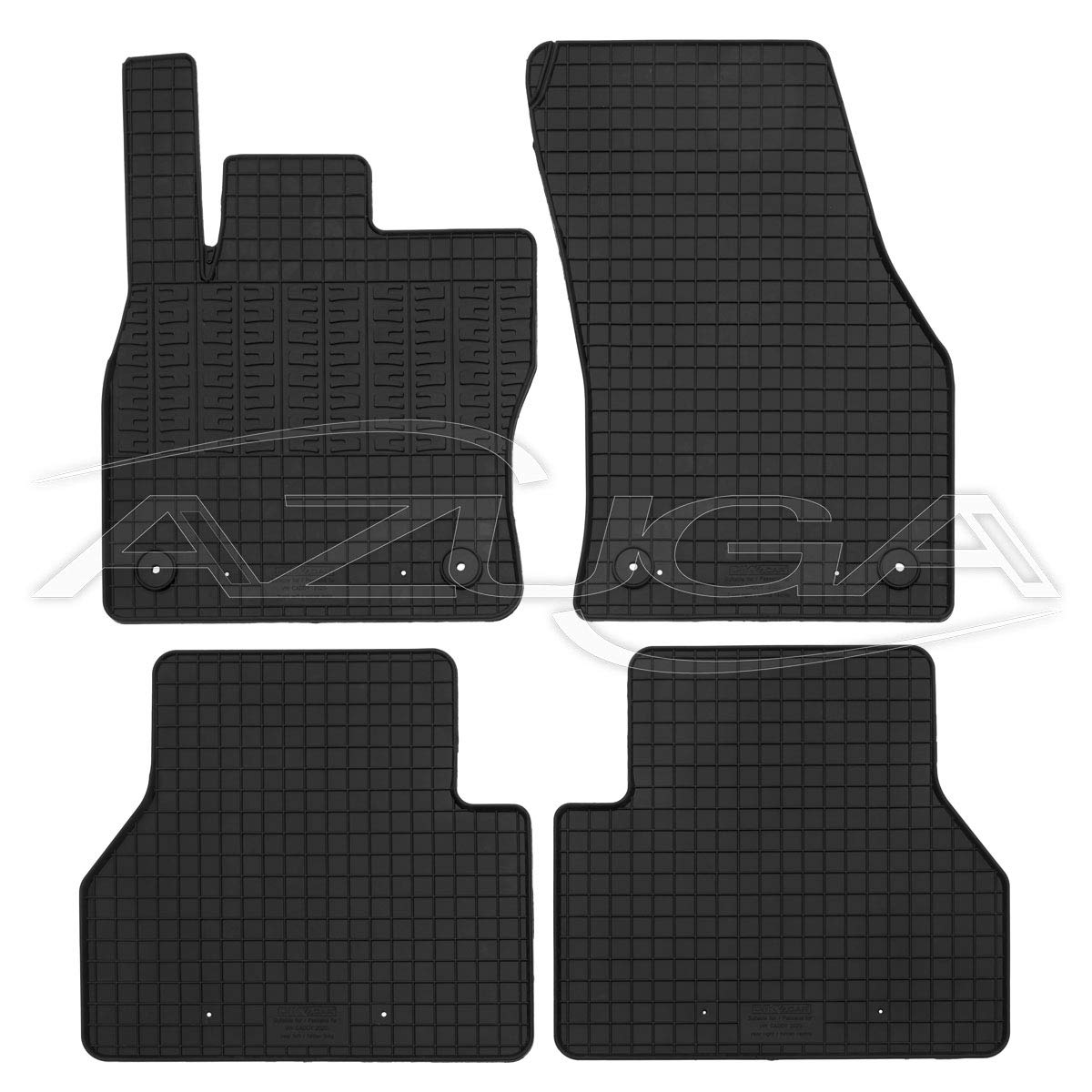 Gummi Fußmatten passend für VW Caddy ab 11/2020/Ford Tourneo Connect ab 5/2022 AZUGA AZ10092591 Gummimatten Automatten von AZUGA